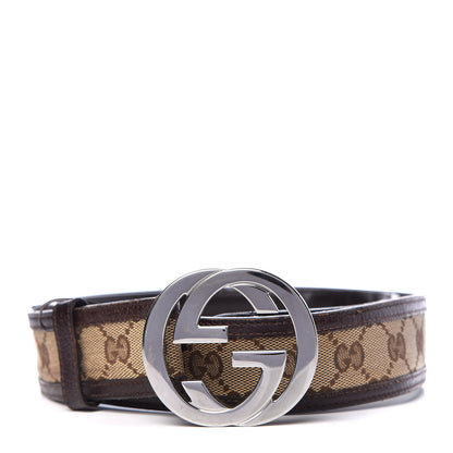 Gucci Monogram Interlocking G Belt 105 42 Brown 1 of 14