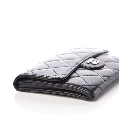 Chanel Lambskin Quilted Small Flap Wallet Black 9 of 11