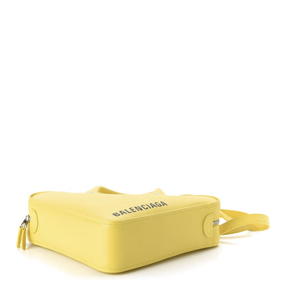 Balenciaga Shiny Day Calfskin Logo XS Triangle Duffle Jaune Black 4 of 9
