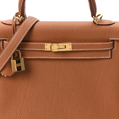 Hermes Togo Kelly Retourne 25 Gold 7 of 10