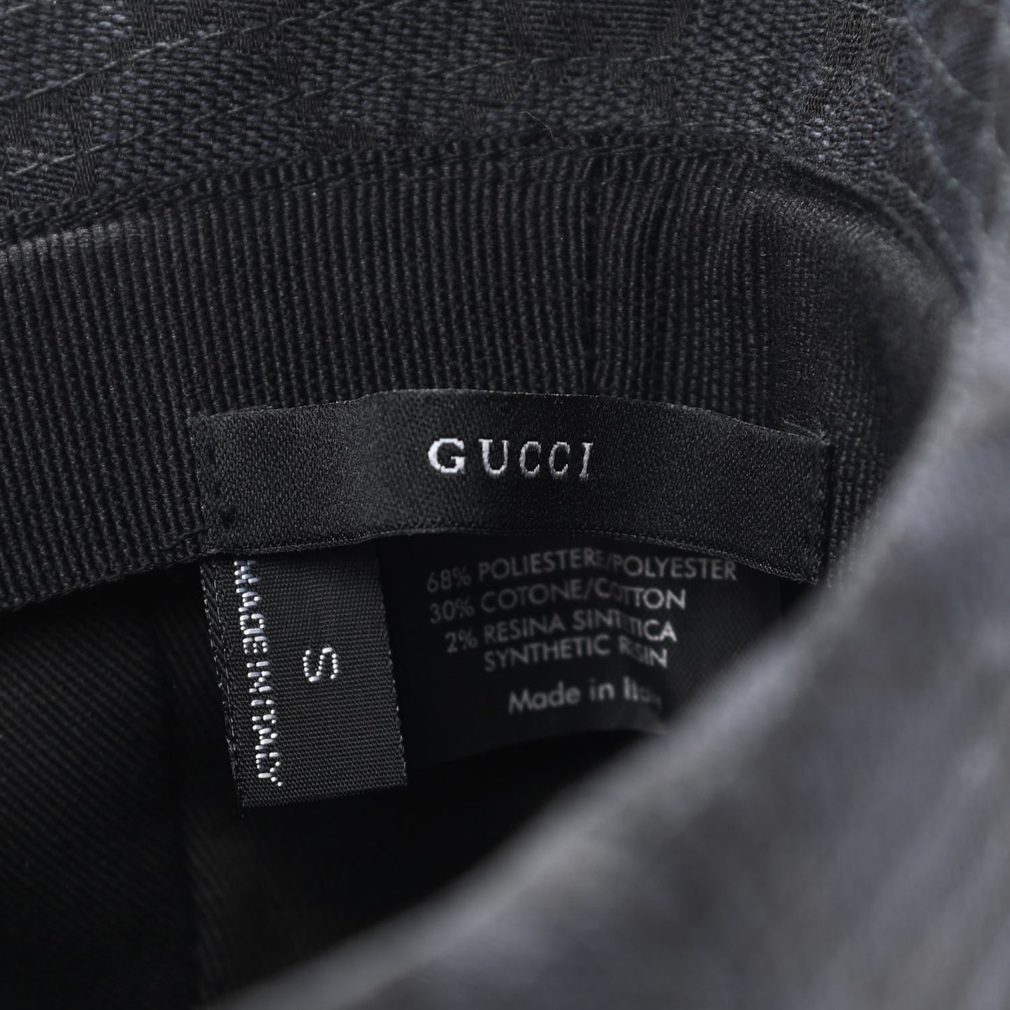 GG Monogram Bucket Hat S Black