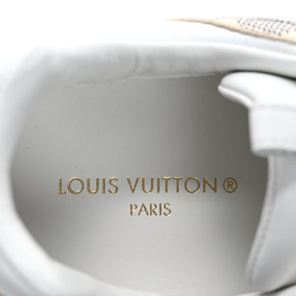 Louis Vuitton Calfskin Damier Azur Run Away Sneakers 37.5 White 7 of 11