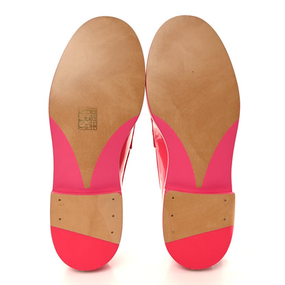 Chanel Patent Calfskin Logo Loafers 37 Pink 5 of 9