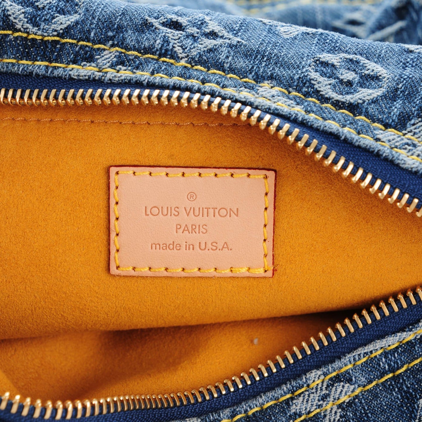 Monogram Denim Baggy PM Blue