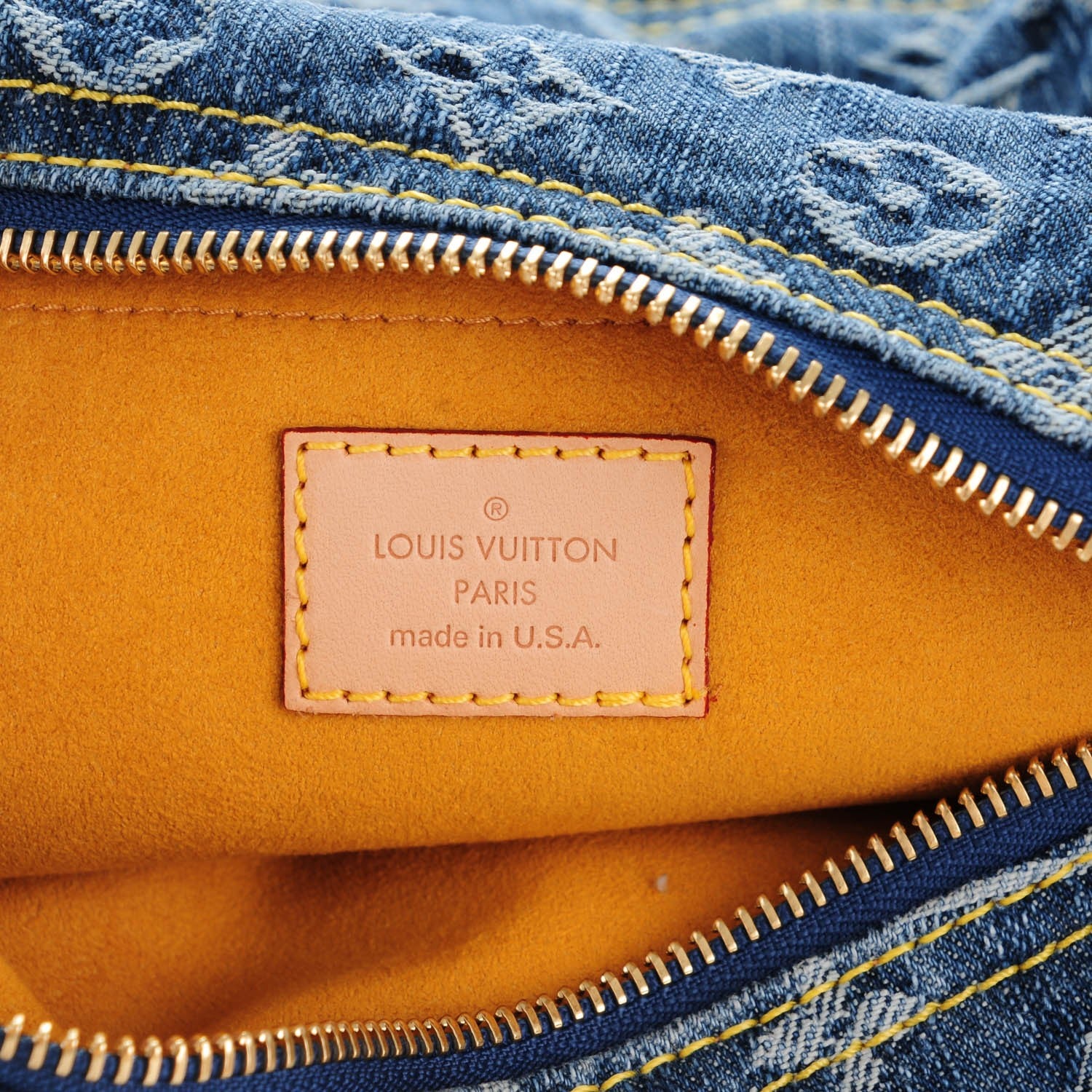 Louis Vuitton Monogram Denim Baggy PM Blue 6 of 7