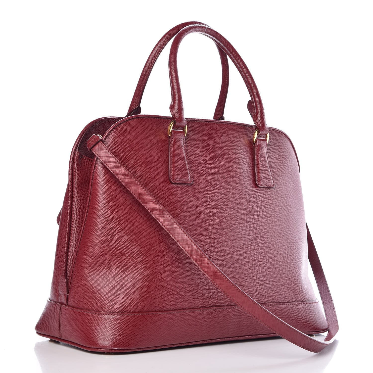 Prada Saffiano Lux Open Promenade Tote Cherry 3 of 16
