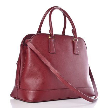 Prada Saffiano Lux Open Promenade Tote Cherry 3 of 16