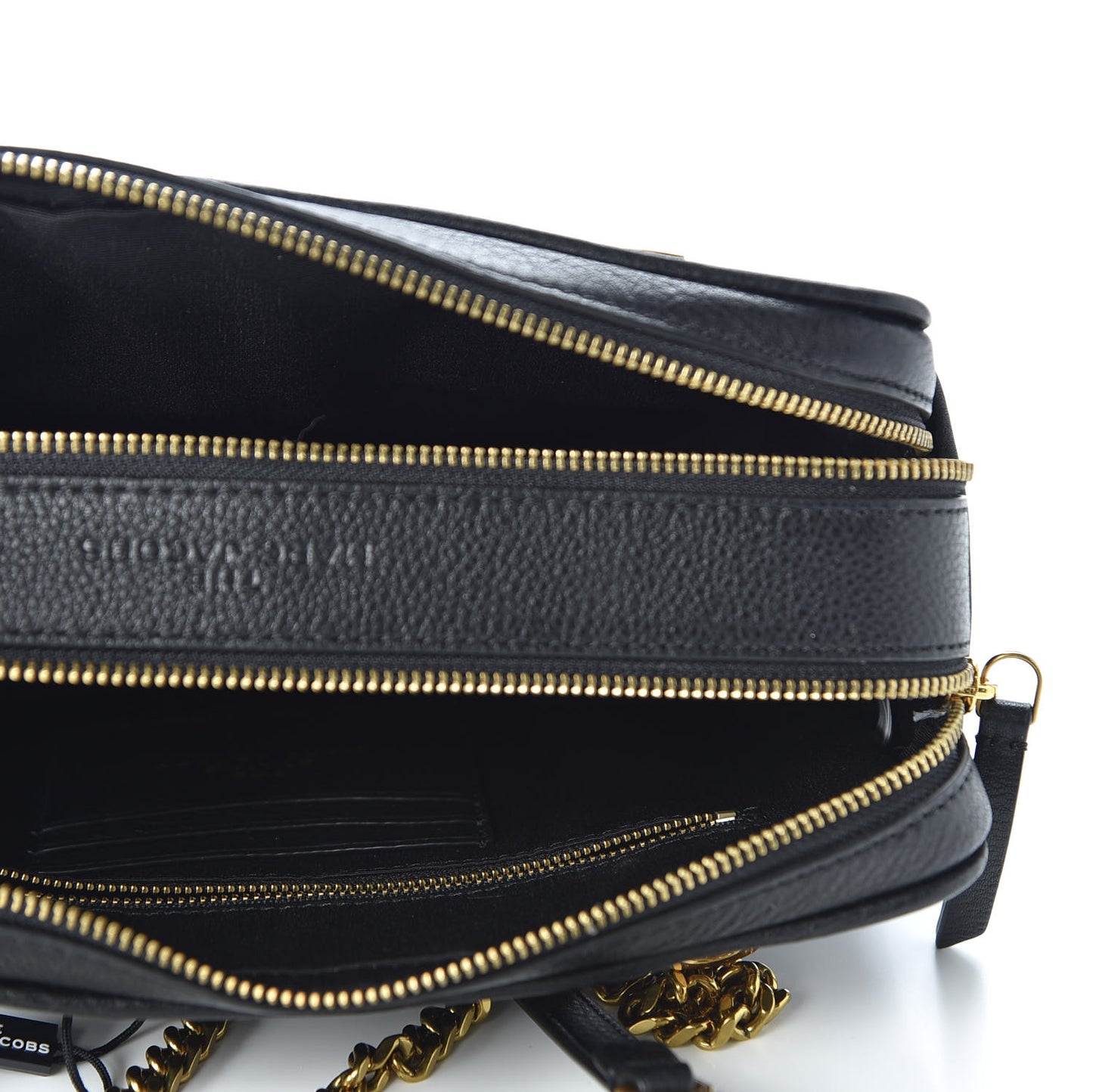 Grained Calfskin Quilted Double Stitched The Status Shoulder Bag Black