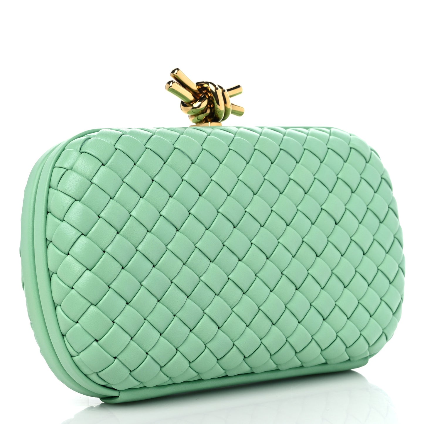 Nappa Intrecciato Knot Clutch Siren