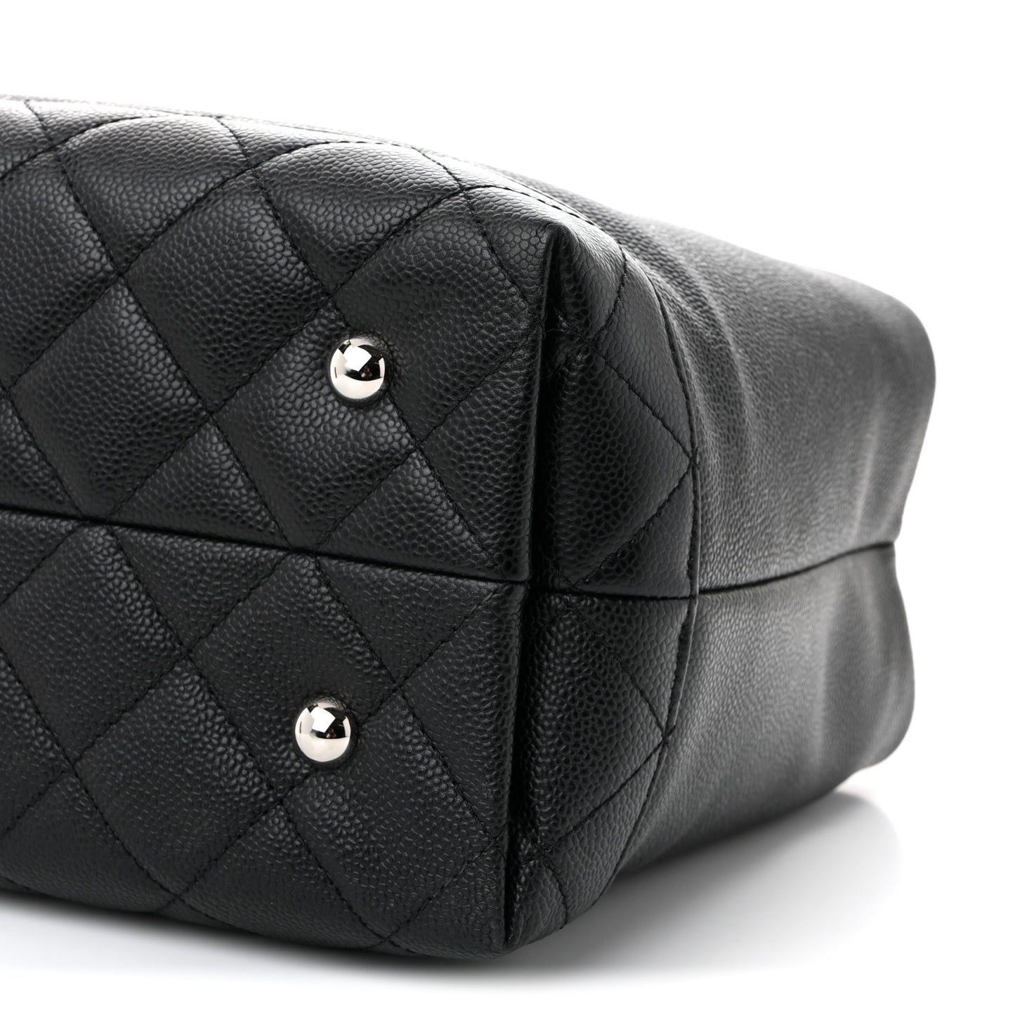 Soft Caviar CC Medium Top Handle Tote Black