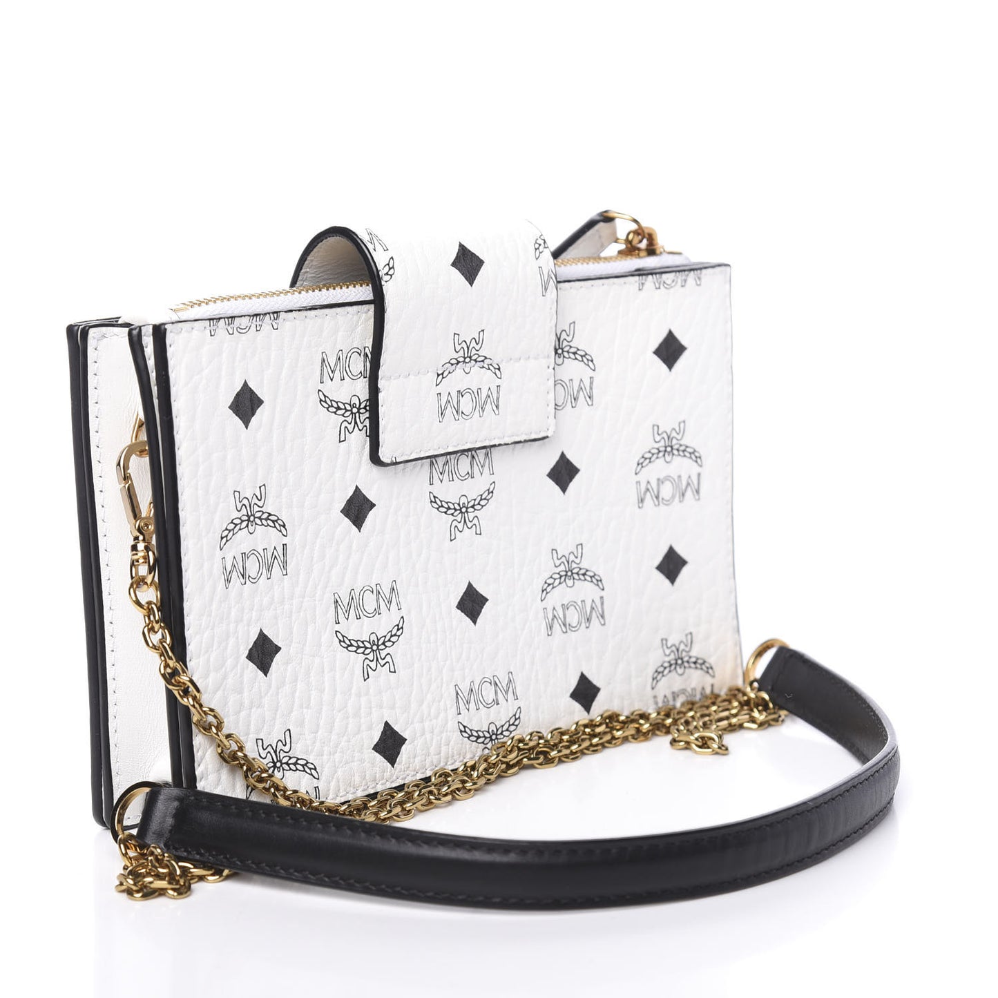 Visetos Small Patricia Chain Wallet White
