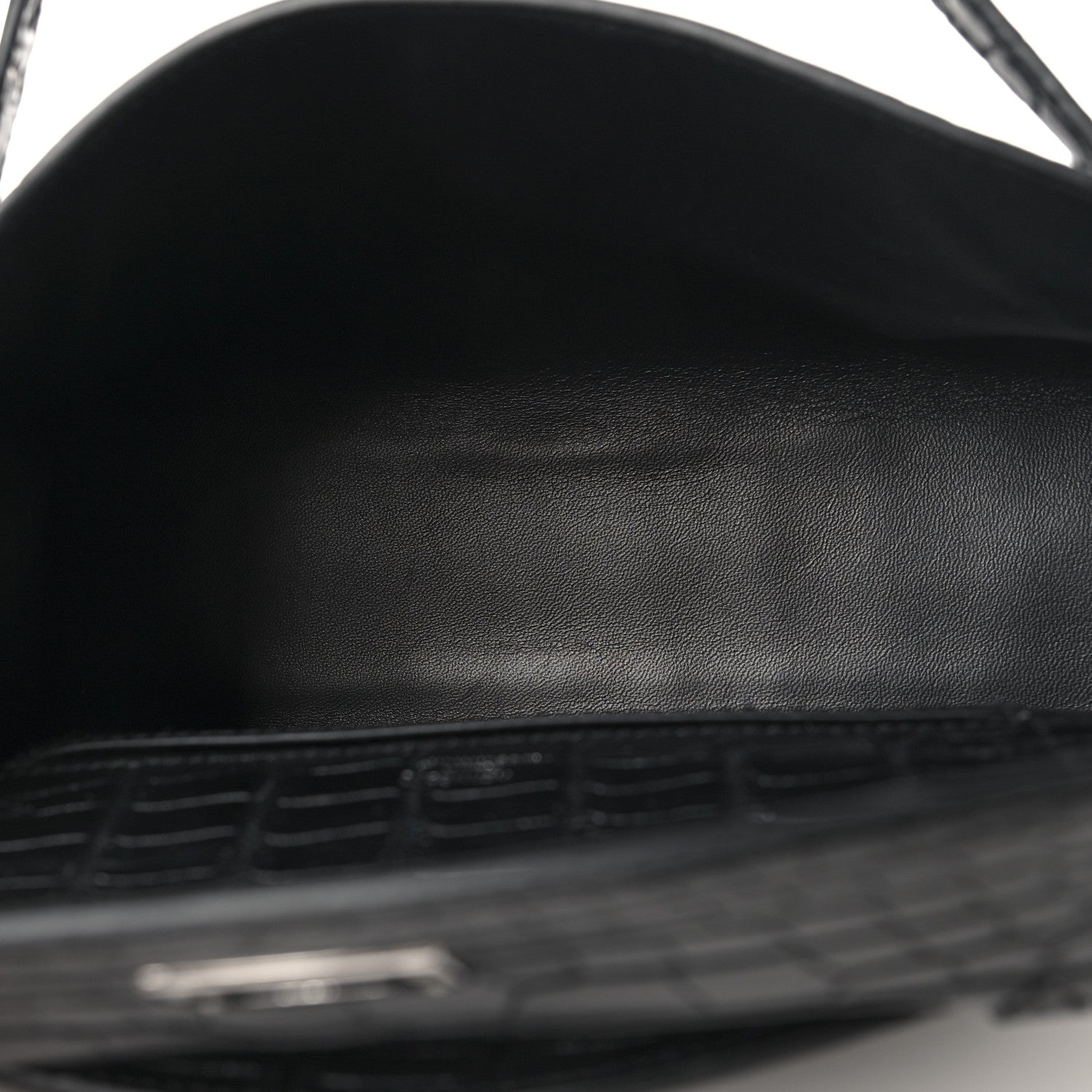 Hermes Matte Alligator Kelly Pochette Black 5 of 12