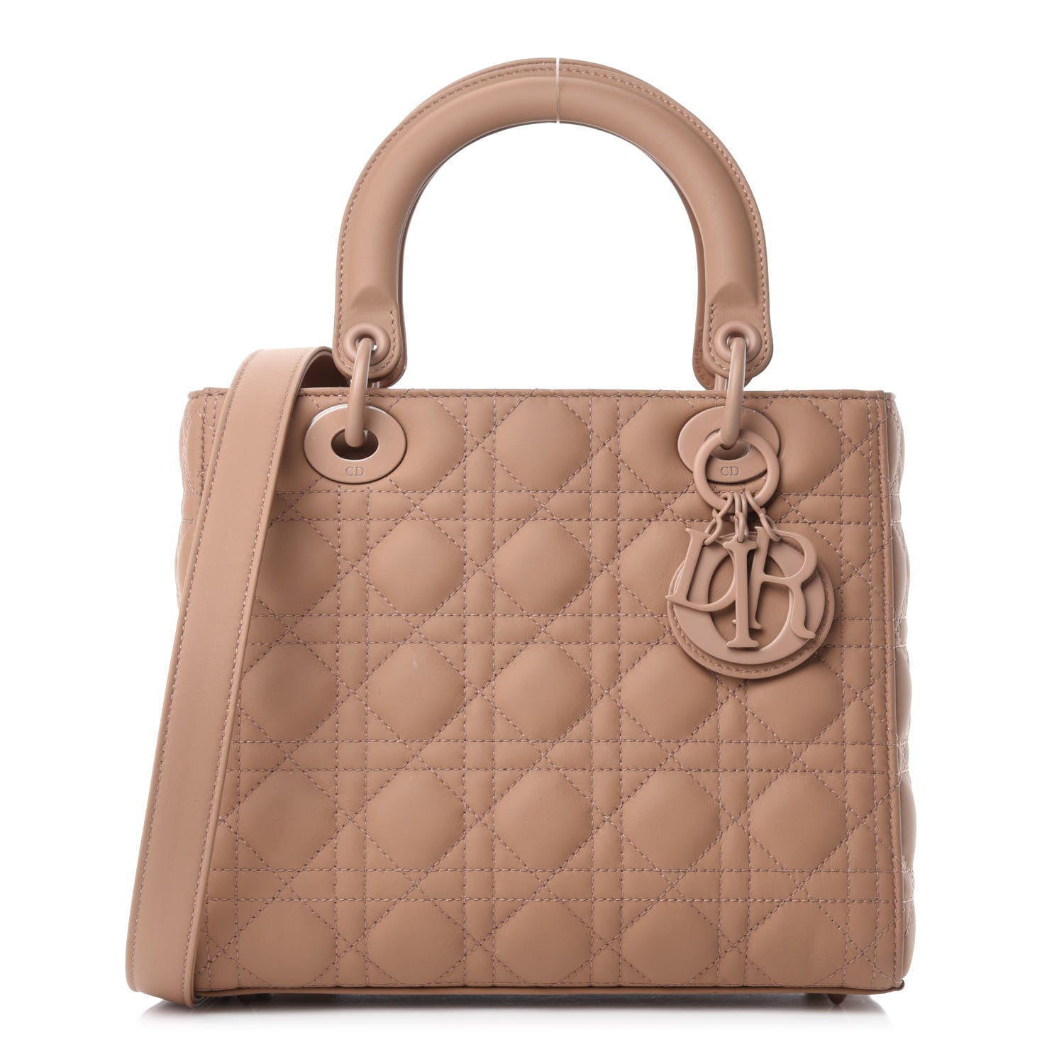 Christian Dior Ultra Matte Calfskin Cannage Medium Lady Dior Beige 1 of 10