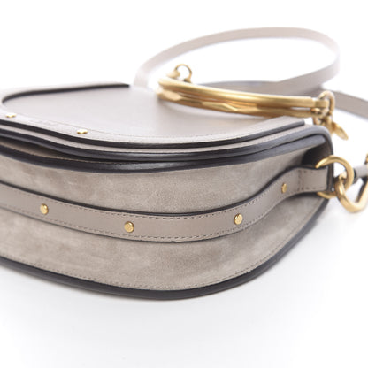 Chloe Calfskin Suede Small Nile Bracelet Bag Motty Grey 9 of 10