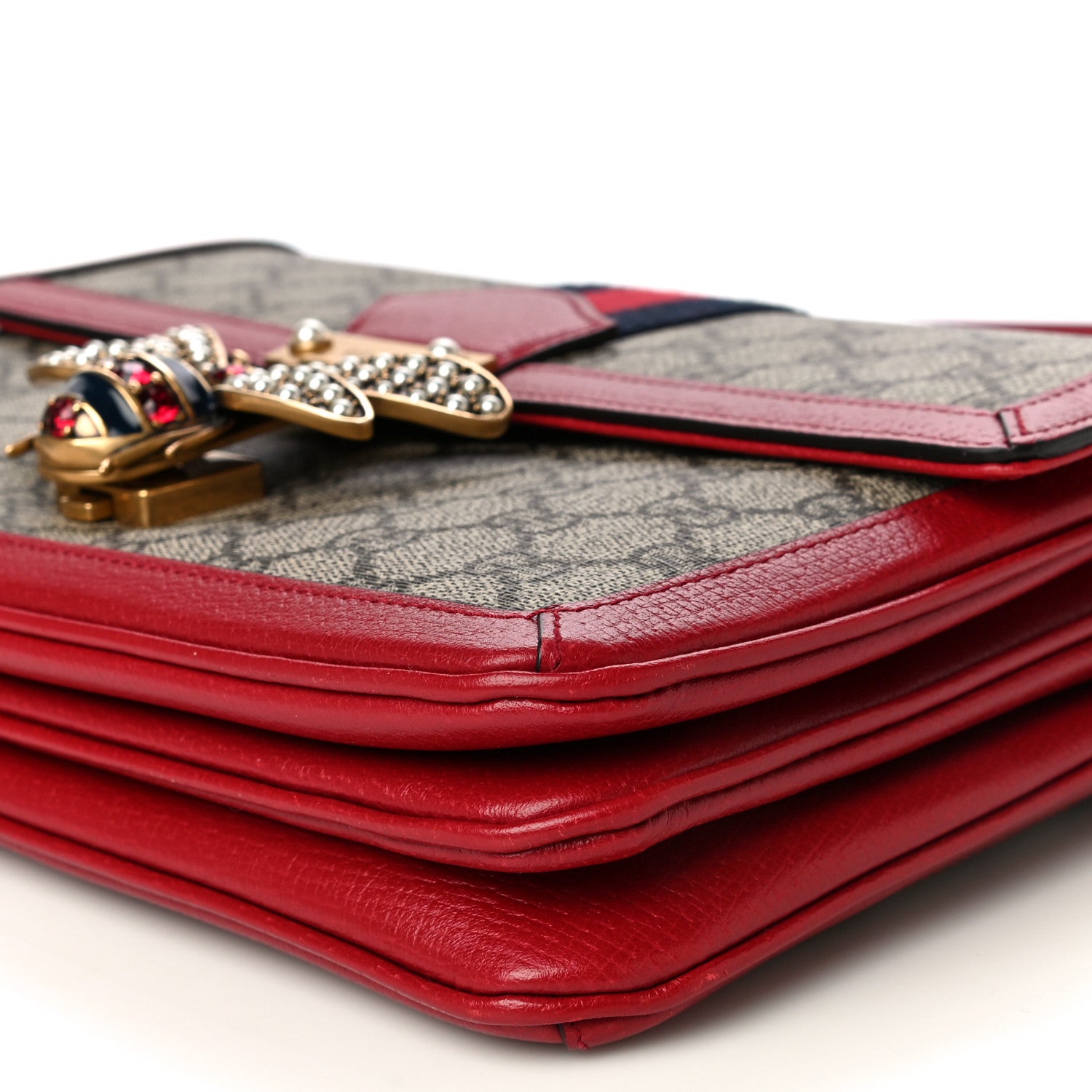 Gucci GG Supreme Monogram Medium Queen Margaret Shoulder Bag Red 6 of 14