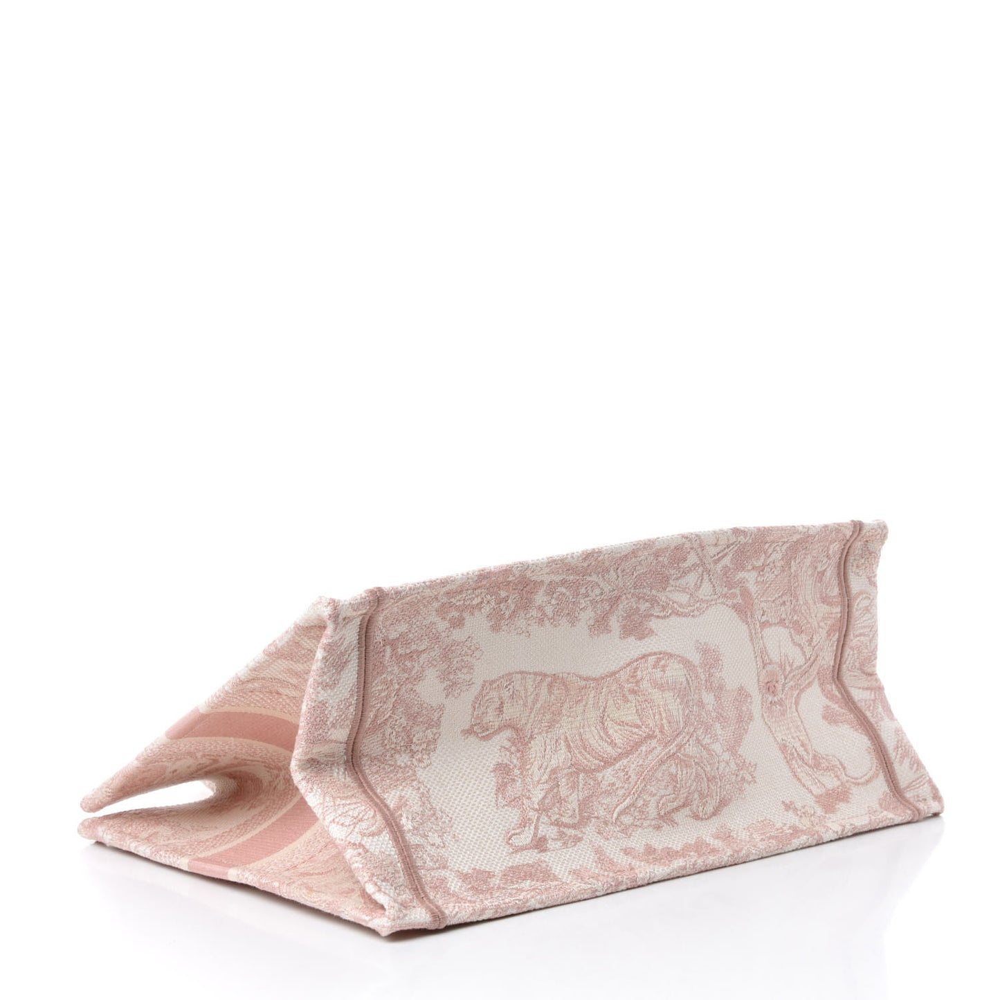 Canvas Embroidered Medium Dioriviera Toile De Jouy Book Tote Rose