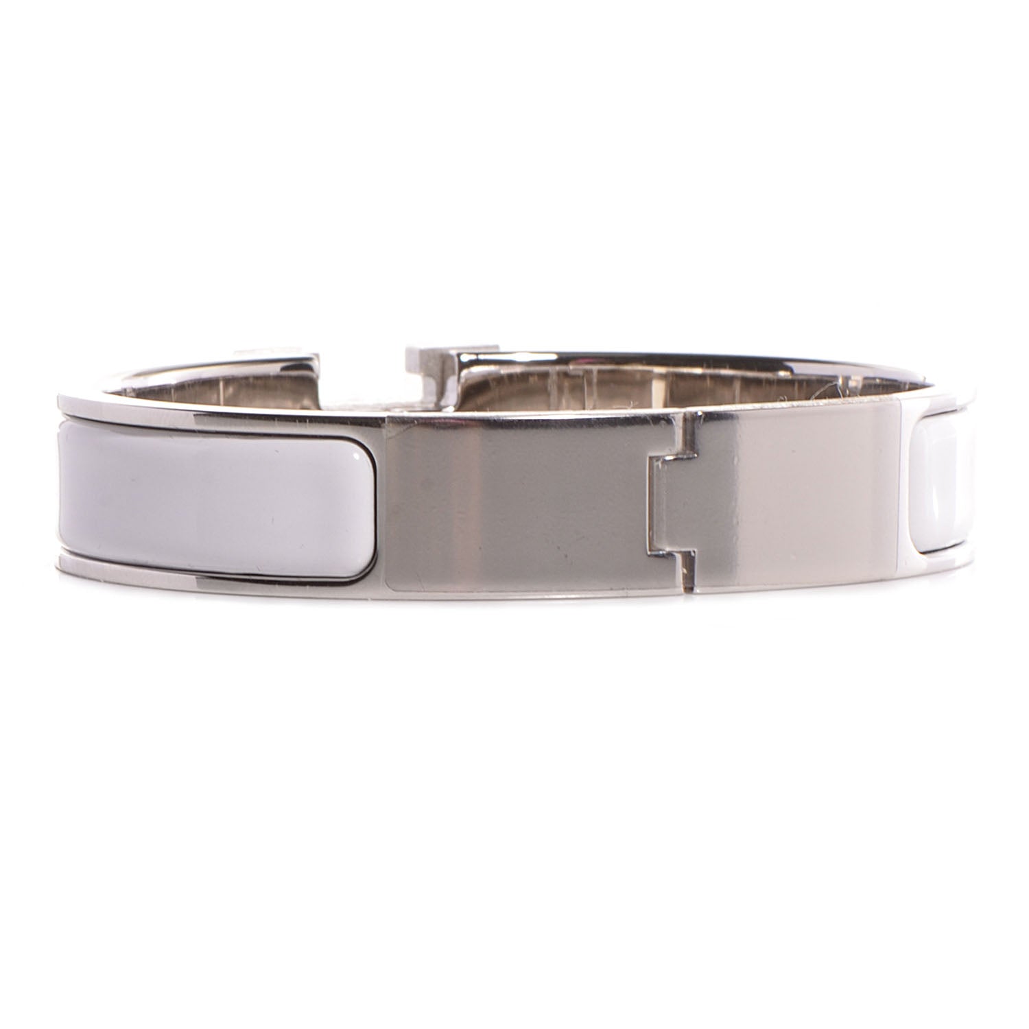 Hermes Enamel Narrow Clic Clac H Bracelet PM White 3 of 7