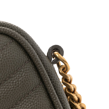 Saint Laurent Grain De Poudre Matelasse Monogram Mini Lou Camera Bag Pebble 11 of 11