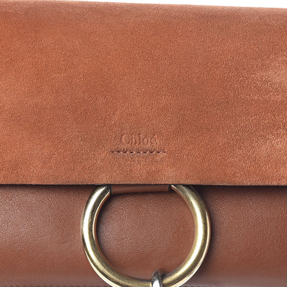 Chloe Suede Calfskin Small Faye Shoulder Bag Tobacco 7 of 9