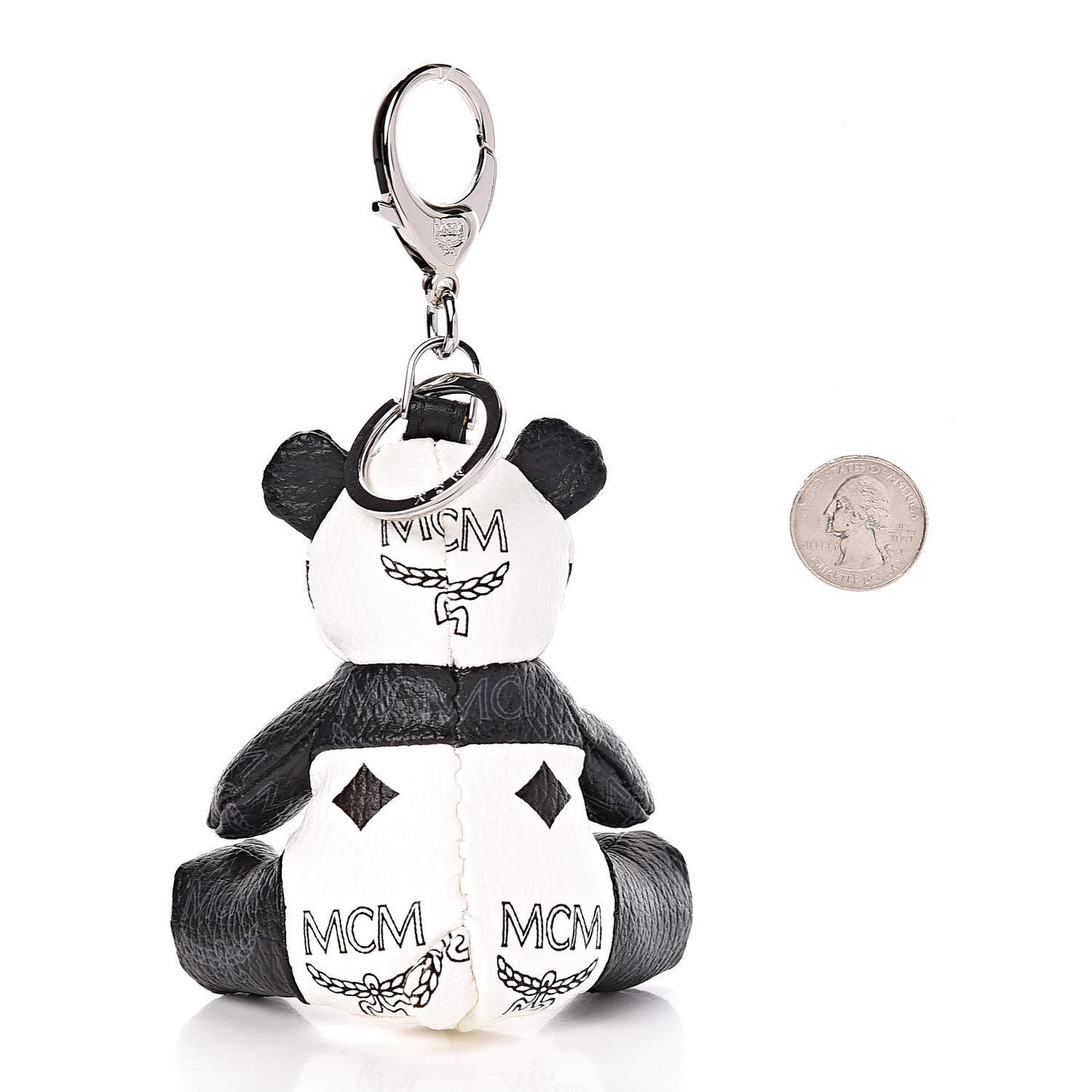 Visetos Panda Animal Key Ring Bag Charm Black White