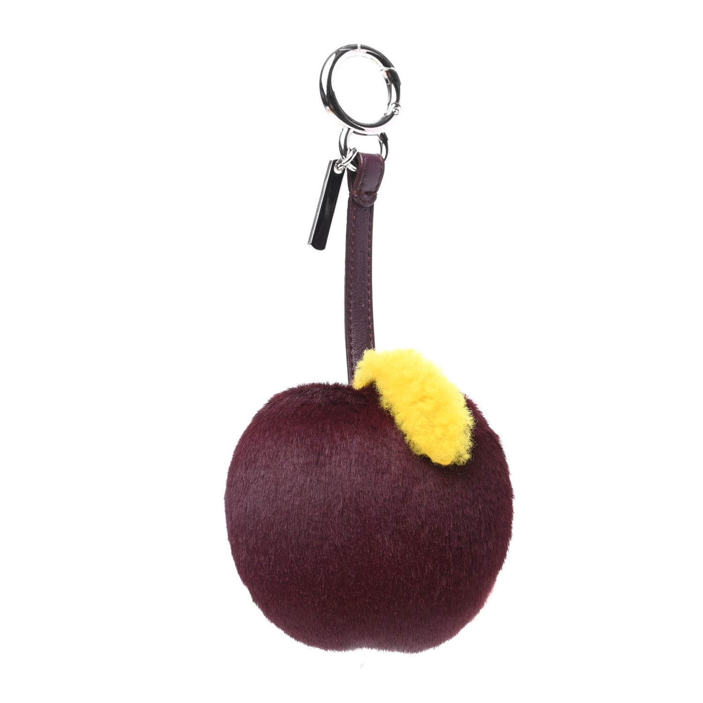 Shearling Lambskin Calf Hair Apple Bag Charm Bois De Rose Multicolor