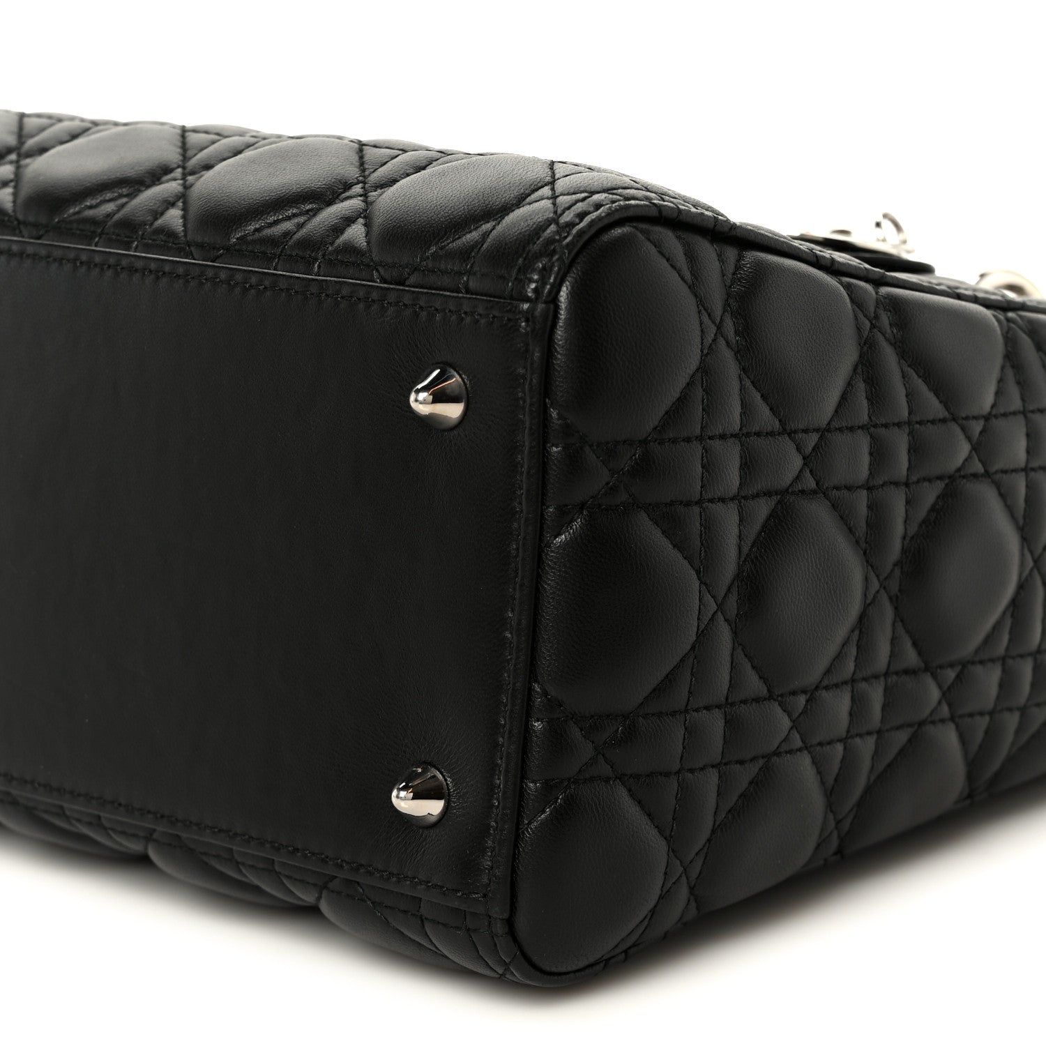 Christian Dior Lambskin Cannage Medium Lady Dior Black 10 of 10