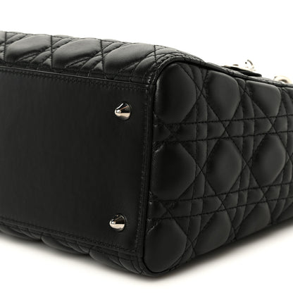 Christian Dior Lambskin Cannage Medium Lady Dior Black 10 of 10