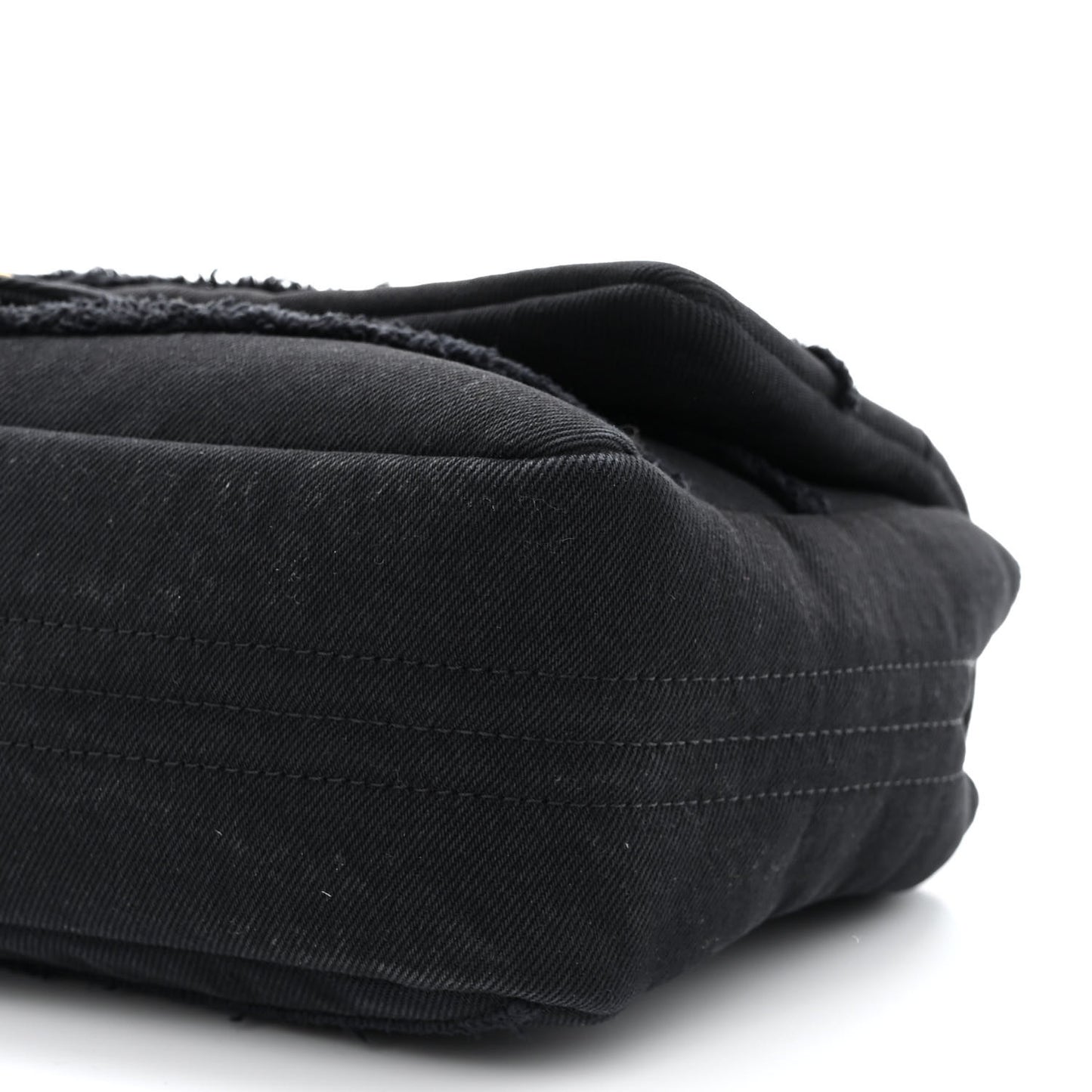 Denim Coco Jumbo Single Flap Black