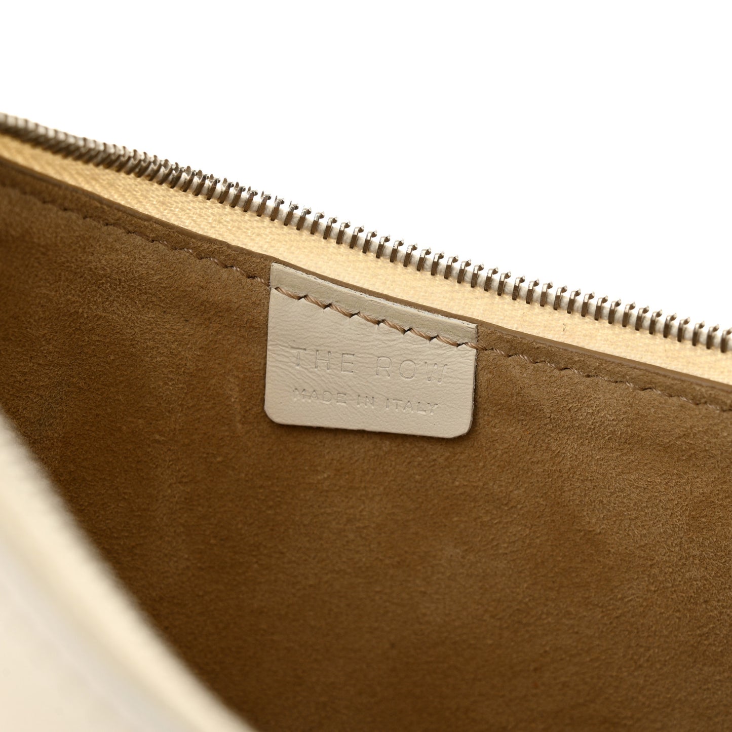 Smooth Calfskin Half Moon Shoulder Bag New Ivory