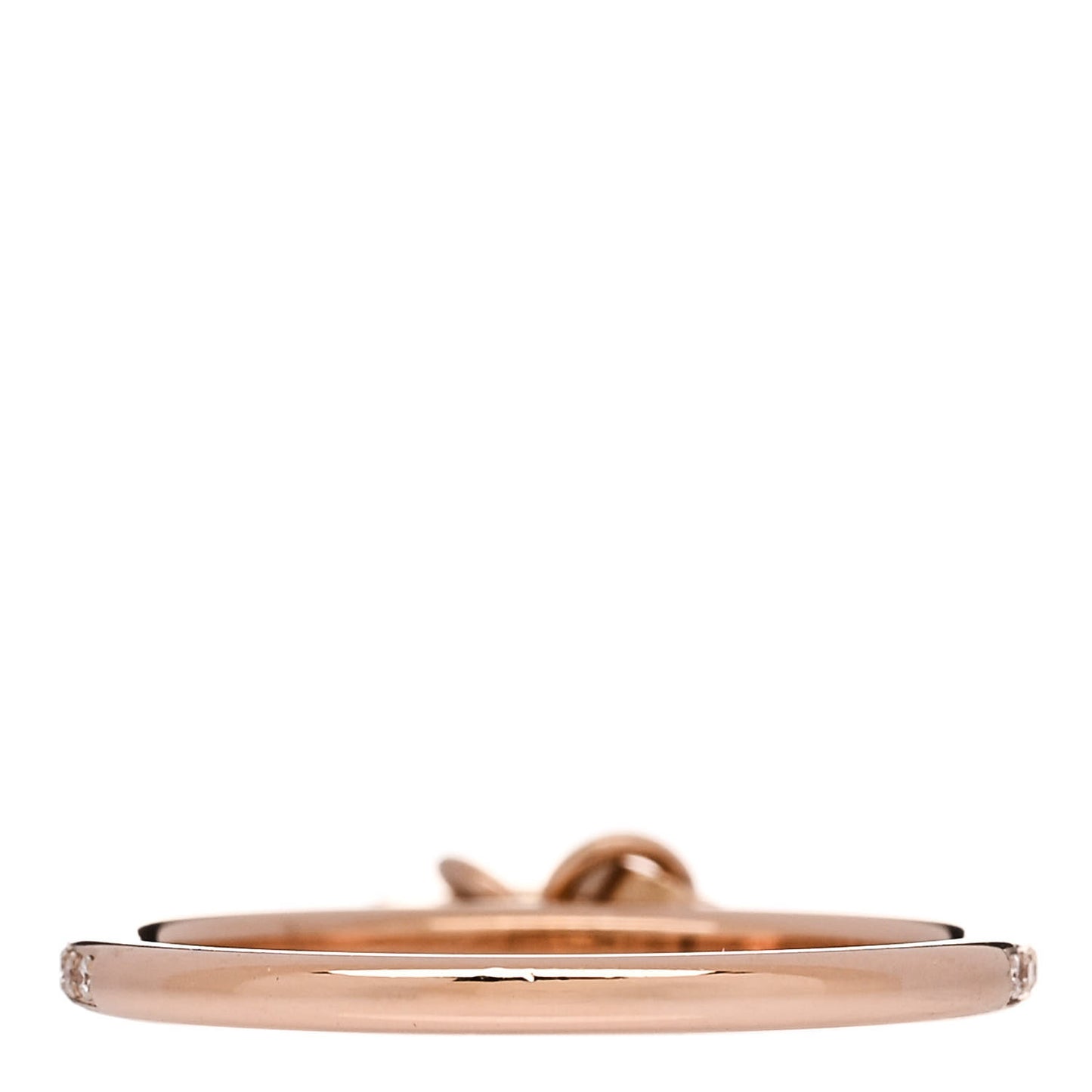 18K Rose Gold Diamond Kelly Clochette Ring 55 7.25