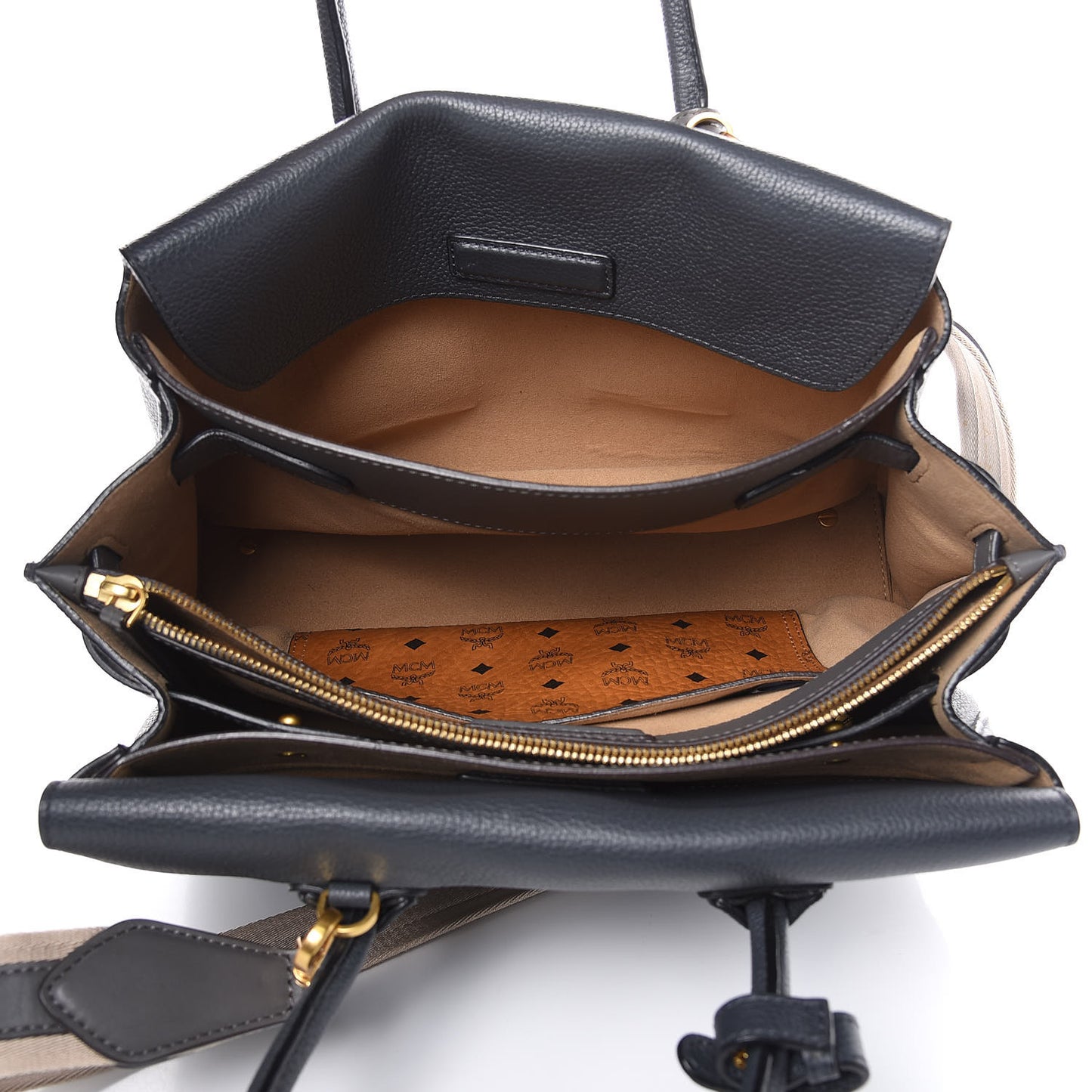 Grained Calfskin Medium Milla Tote Phantom Grey