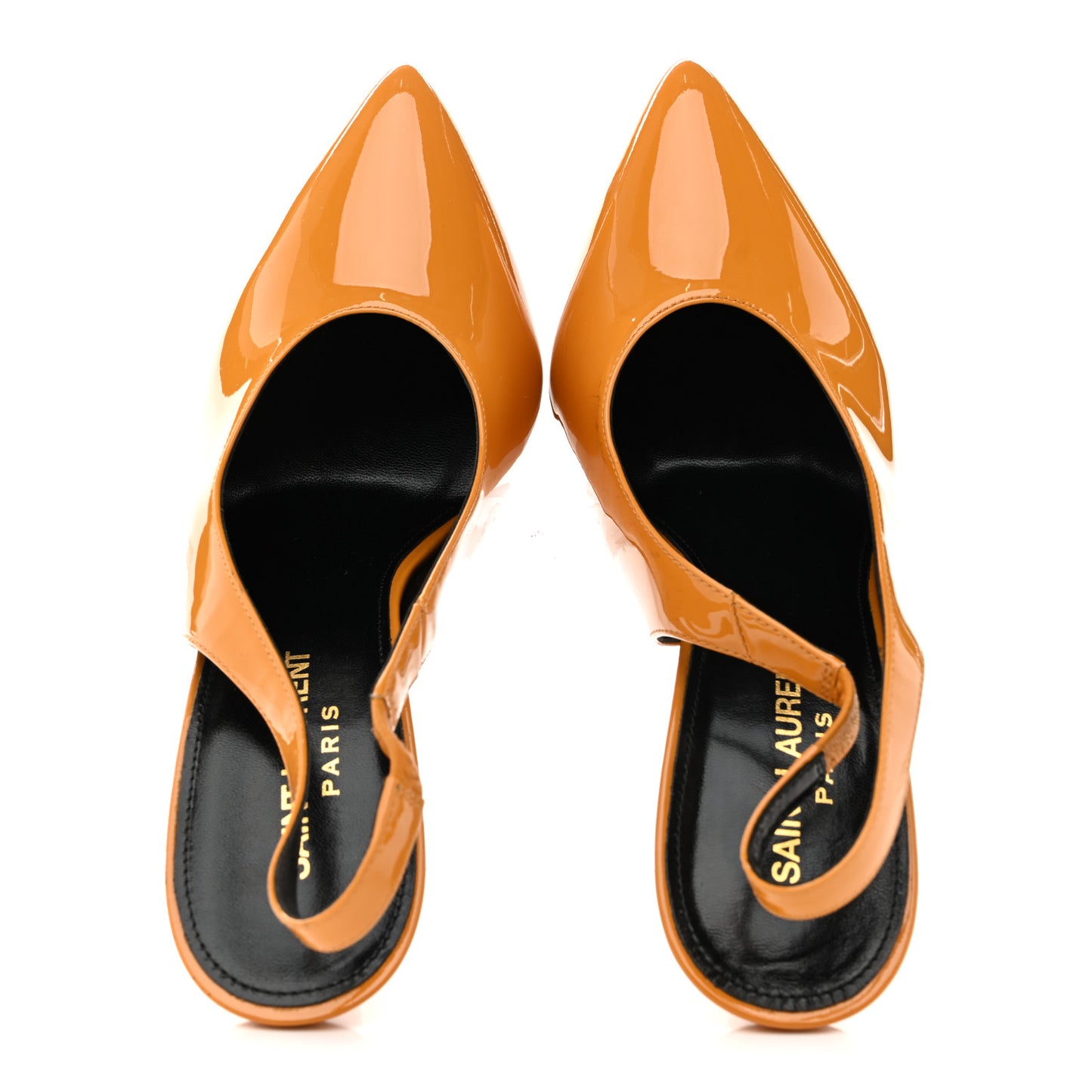 Patent Venus 110 Slingback Pumps 37 Yellow