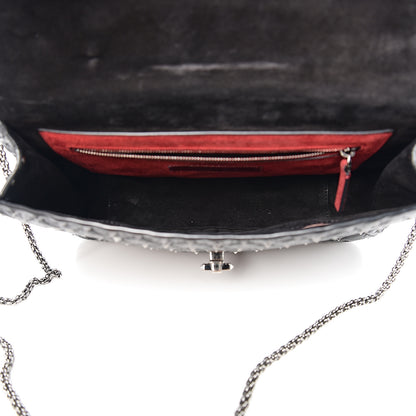 Valentino Garavani Craquele Nappa Large Rockstud Spike Shoulder Bag Black 4 of 12