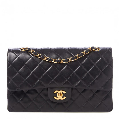 Chanel Lambskin Quilted Medium Double Flap Black 1 of 9