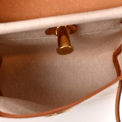 Hermes Military Toile Vache Hunter Herbag Zip Retourne 20 Ecru Beige Fauve 5 of 10