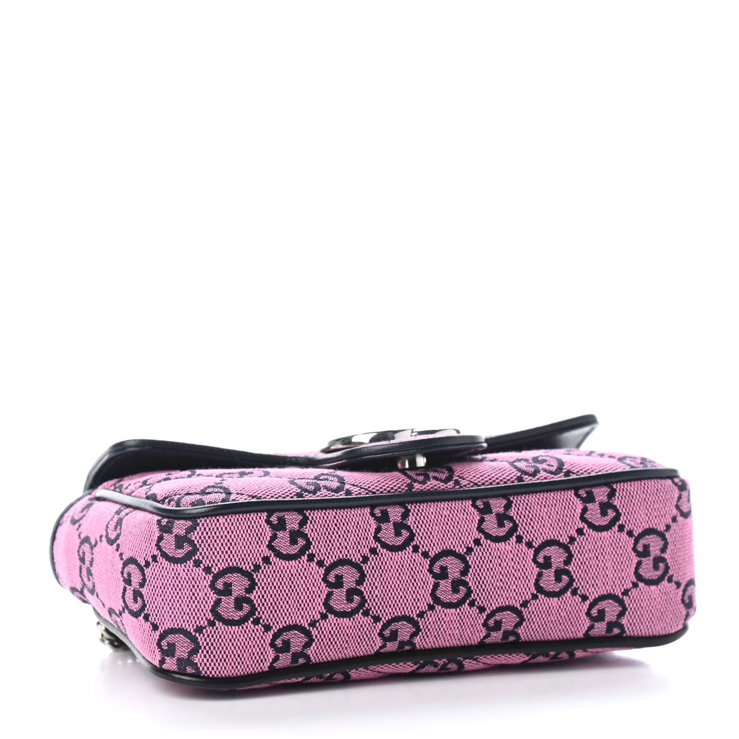Gucci Monogram Multicolor Matelasse Diagonal Super Mini GG Marmont Shoulder Bag Pink Blue 4 of 9