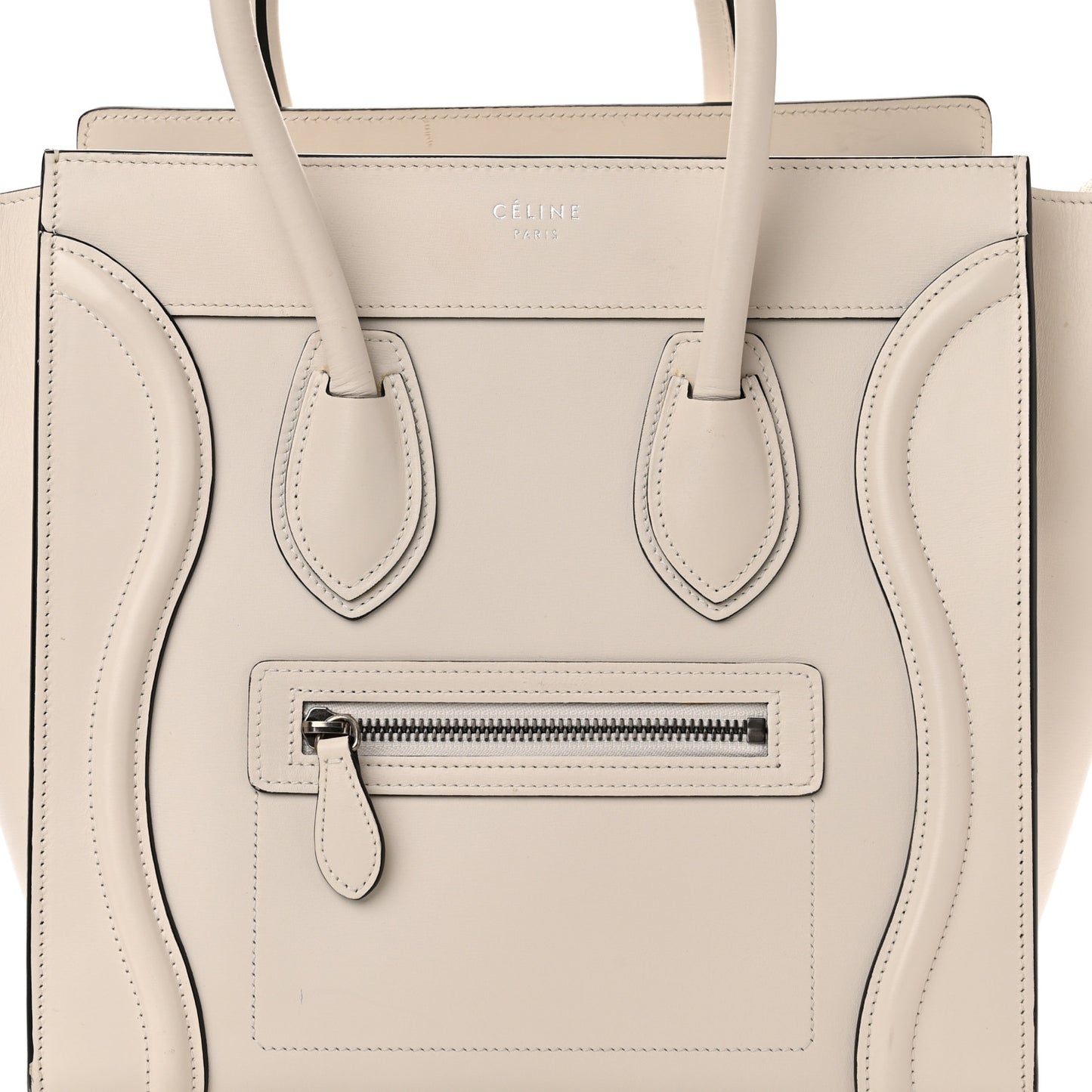 Smooth Calfskin Micro Luggage White