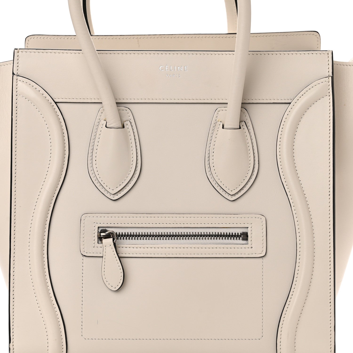 Celine Smooth Calfskin Micro Luggage White 8 of 11