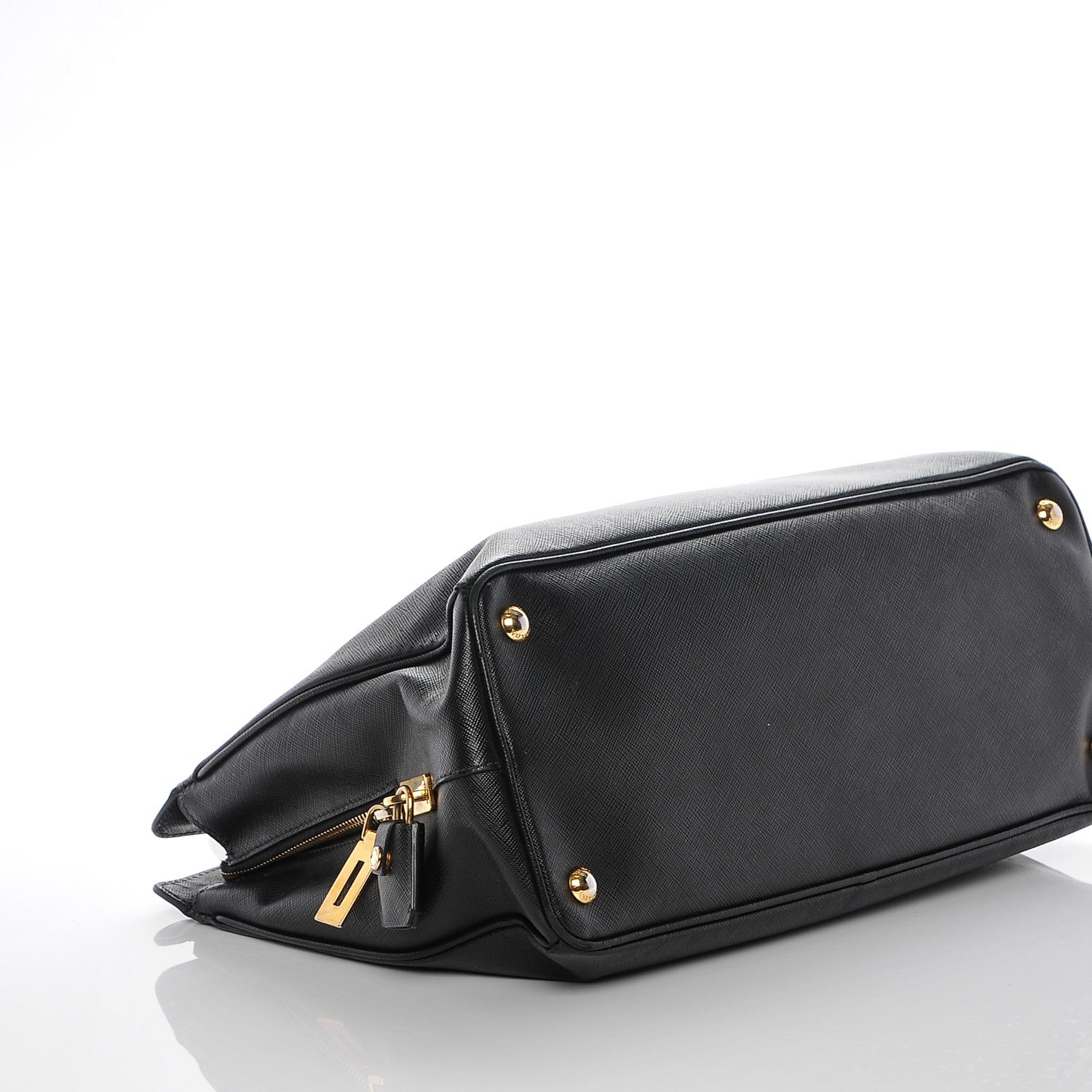 Prada Saffiano Lux Large Top Handle Open Tote Nero Black 4 of 6