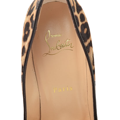 Christian Louboutin Calf Hair Jaguar Pigalle Follies 100 Pumps 38 Brown 6 of 12