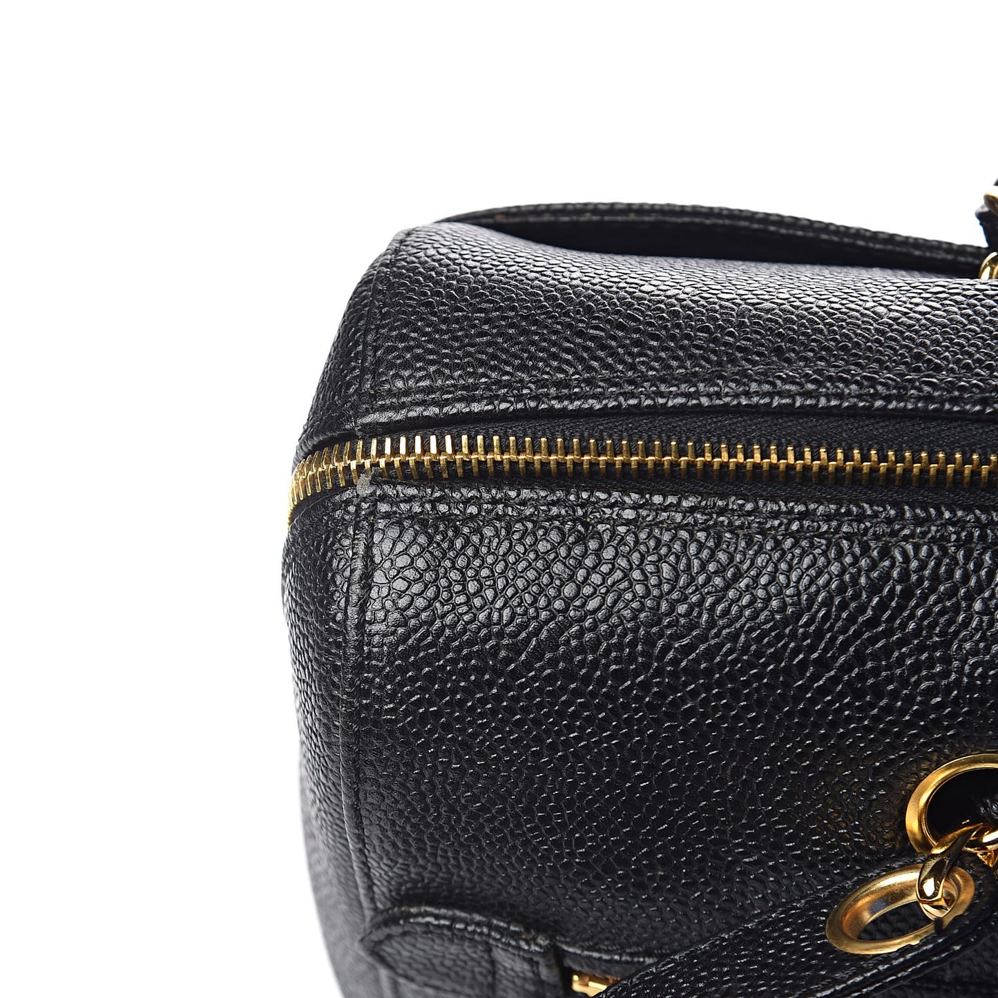 Caviar Large CC Shoulder Bag Black