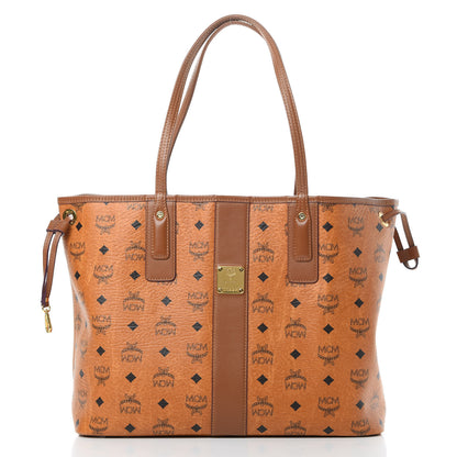 MCM Visetos Medium Liz Reversible Shopper Tote Cognac 3 of 16