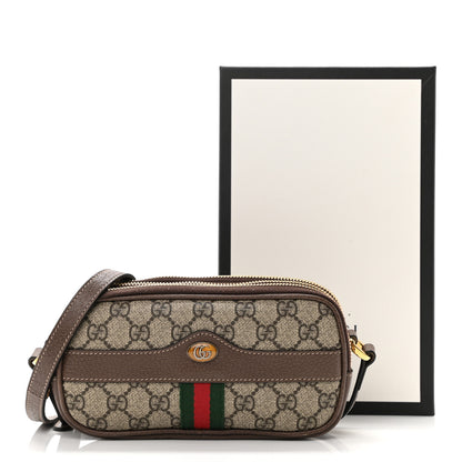 Gucci GG Supreme Monogram Web Mini Ophidia GG Bag Brown 12 of 12