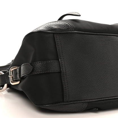 Prada Tessuto Nylon Vitello Daino Shopping Satchel Black 8 of 9