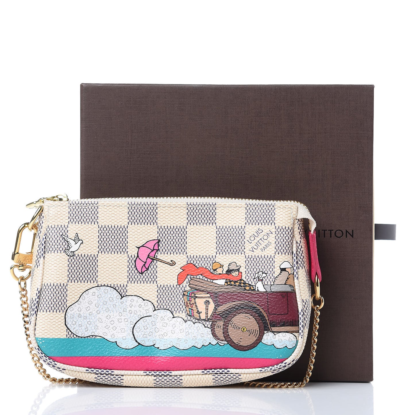 Damier Azur 2015 Christmas Animation Mini Pochette Accessories
