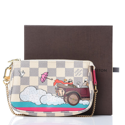 Louis Vuitton Damier Azur 2015 Christmas Animation Mini Pochette Accessories 9 of 9
