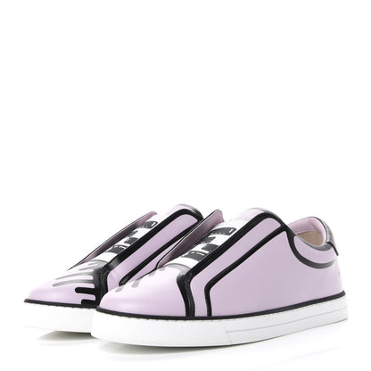 Fendi X JOSHUA VIDES Nappa Rockoclick Slip On Sneakers 38 Pink Xiloph White Black 3 of 11