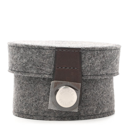 Hermes Wool Felt Barenia Sugar Box Acier 1 of 7