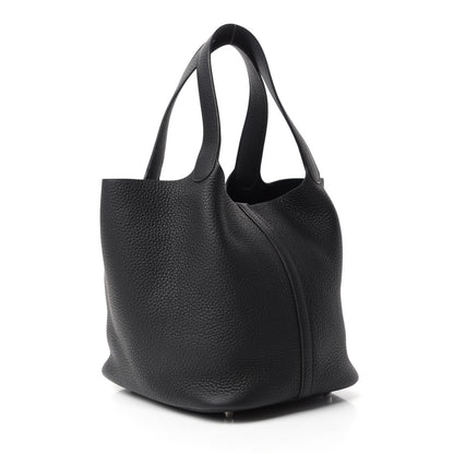 Hermes Taurillon Clemence Picotin Lock 22 MM Black 3 of 11
