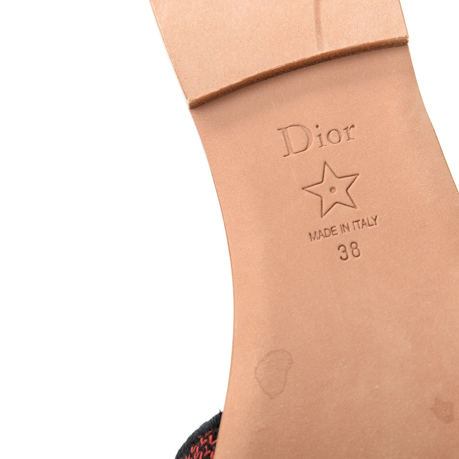 Christian Dior Canvas Dioraura Embroidered Dway Flat Slide Sandals 38 Multicolor 9 of 11